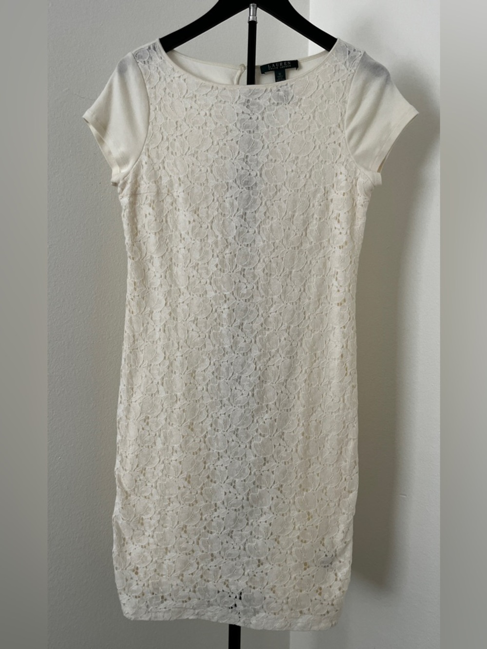 🤍 Lauren Ralph Lauren Lace-Front Dress | Event-Ready | Chic & Elegant